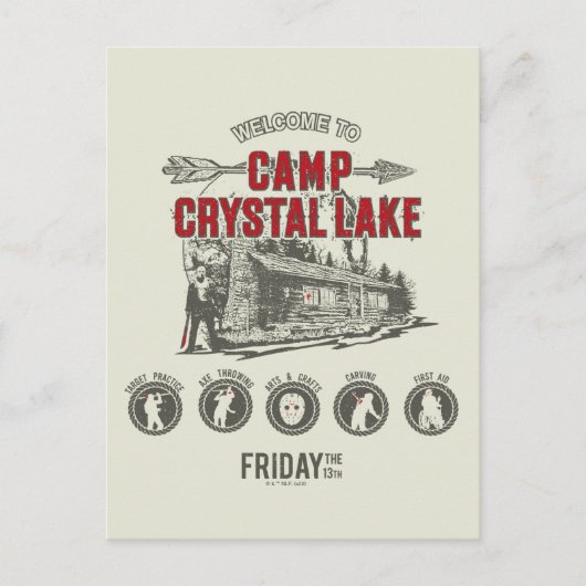 Vrijdag 13 | Welkom in het meer van Camp Crystal Briefkaart (Voorkant)
