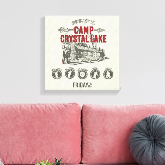 Vrijdag 13 | Welkom in het meer van Camp Crystal Canvas Afdruk (Insitu (Woonkamer))