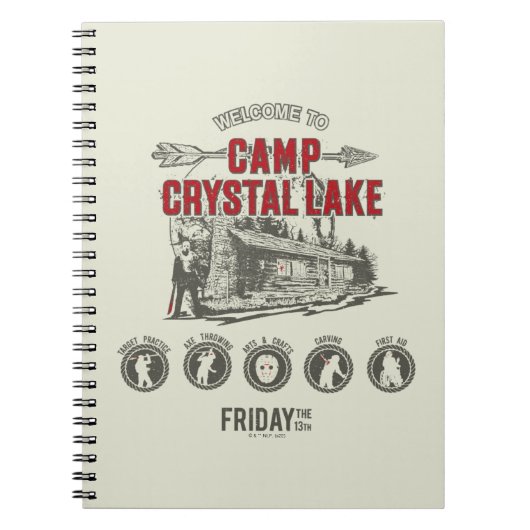 Vrijdag 13 | Welkom in het meer van Camp Crystal Notitieboek (Voorkant)