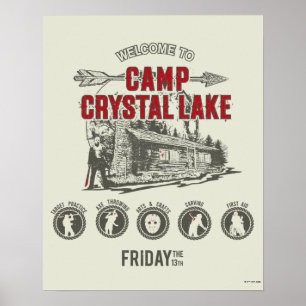 Vrijdag 13   Welkom in het meer van Camp Crystal Poster