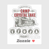 Vrijdag 13 | Welkom in het meer van Camp Crystal Sticker (Vel)