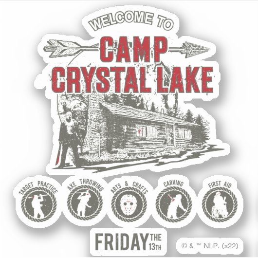 Vrijdag 13 | Welkom in het meer van Camp Crystal Sticker (Voorkant)