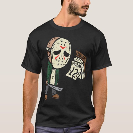 Vrijdag 13e Grappig Halloween Horror Film Humor Pa T-shirt (Voorkant)