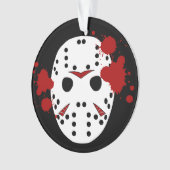 Vrijdag 13e Halloween Masker Bloed Spattered Ornament (voorkant)