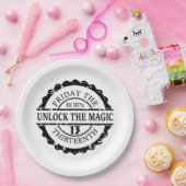 Vrijdag 13e papieren bordje (Feest)