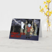 Vrijdag 13e Verjaardag, Spooky Ghost, en wezens Kaart (Gele Bloem)