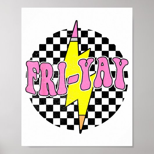 Vrijdag blij Gelukkige vrijdag Grappig Weekend Ler Poster (Voorkant)