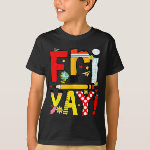 Vrijdag blij Gelukkige Vrijdag Grappig Weekend Ler T-shirt