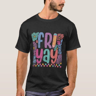 Vrijdag blij Gelukkige Vrijdag Grappig Weekend Ler T-shirt