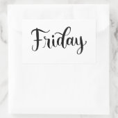 Vrijdag - Calligraphy / Lettering Sticker (Tas)