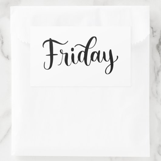 Vrijdag - Calligraphy / Lettering Sticker (Tas)