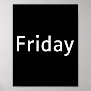 Vrijdag Dagen Van De Week Matching Groep Volwassen Poster