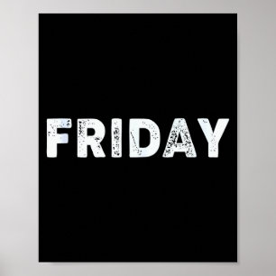 Vrijdag Dagen Van De Week Serie Vrijdag Tank Top  Poster