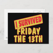 VRIJDAG DE 13DE OVERLEVING IK BRIEFKAART (Voorkant / Achterkant)