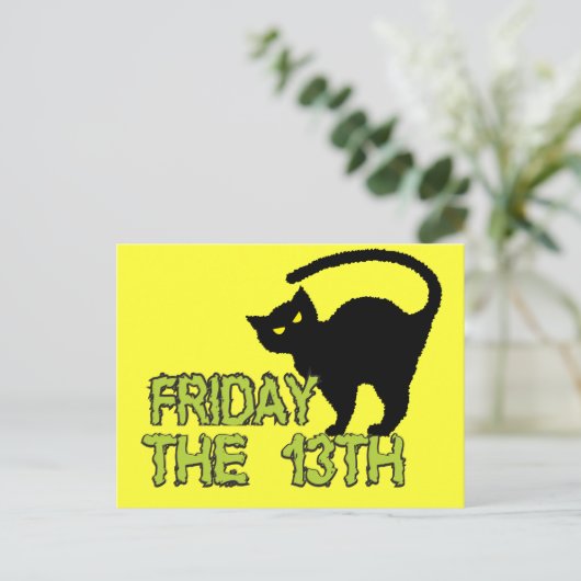 Vrijdag De 13de - Slechte Luck Day Superstition Briefkaart (Staand voorkant)