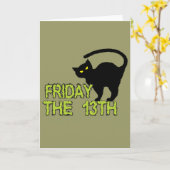 Vrijdag De 13de - Slechte Luck Day Superstition Kaart (Gele Bloem)