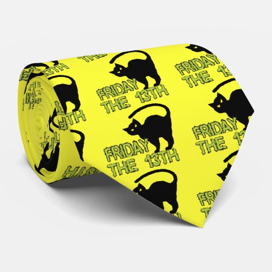 Vrijdag De 13de - Slechte Luck Day Superstition Stropdas (Opgerold)