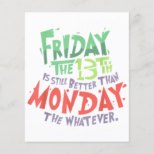 Vrijdag de 13e is beter dan maandag de wat dan ook (Achterkant)