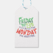 Vrijdag de 13e is beter dan maandag de wat dan ook cadeaulabel (Voorkant)