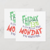 Vrijdag de 13e is beter dan maandag de wat dan ook kaart (Voorkant / Achterkant)