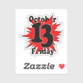Vrijdag de 13e oktober sticker (Vel)
