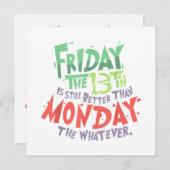 Vrijdag de dertiende is beter dan maandag de wat d kaart (Voorkant / Achterkant)