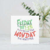 Vrijdag de dertiende is beter dan maandag de wat d kaart (Staand voorkant)