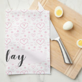 Vrijdag Doodle Harten Keukendoek Theedoek (Quarter Fold)