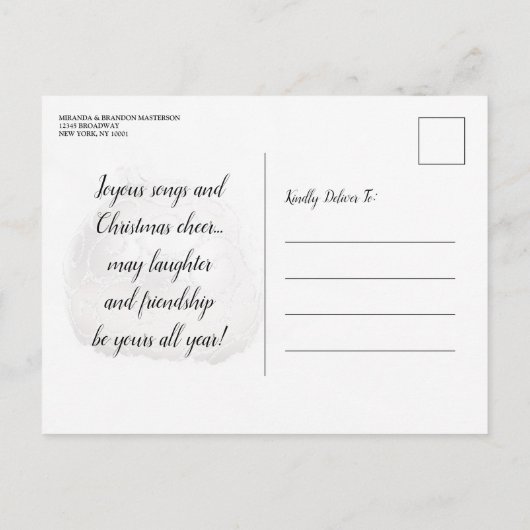 Vrijdag feest witte winter wonderland uitnodiging (Achterkant)