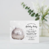 Vrijdag feest witte winter wonderland uitnodiging briefkaart (Staand voorkant)