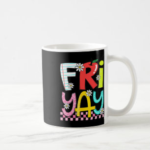 Vrijdag Feestelijke Vrijdag Grappig Weekend Leraar Koffiemok