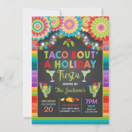 Vrijdag Feestpartij Uitnodiging Taco Bout Partij (Voorkant)