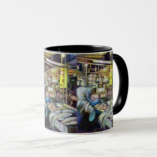 Vrijdag fijne vis, Singapore Mok (Voorkant rechts)