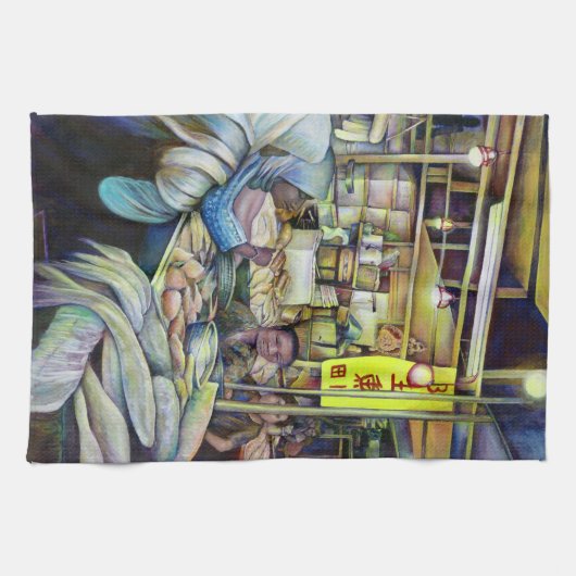 Vrijdag fijne vis, Singapore Theedoek (Horizontaal)