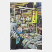 Vrijdag fijne vis, Singapore Theedoek (Verticaal)