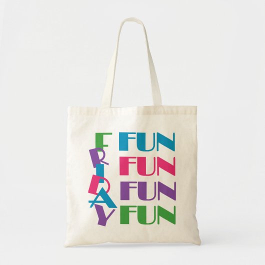 Vrijdag! Fun Weekend Overnight Sleepover Party Tote Bag (Voorkant)