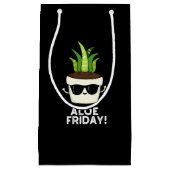 Vrijdag Funny Aloe Vera Plant Pun Dark BG Klein Cadeauzakje (Voorkant)