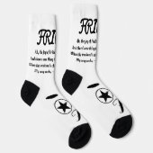Vrijdag Gedicht Sokken - Trendy, Funny, White&Blac (Rechts)
