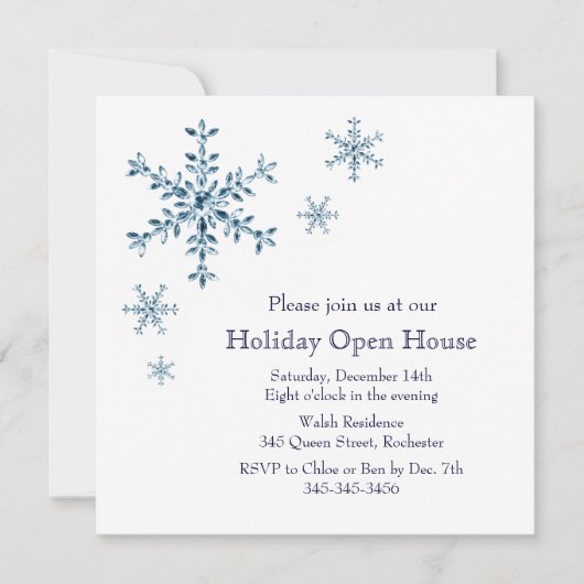 Vrijdag Glamor Open House Invitation (wit) Kaart (Voorkant)