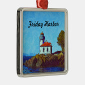 Vrijdag Harbour Limoen Kiln Lighthouse Framed Orna Metalen Ornament (Rechts)