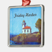Vrijdag Harbour Limoen Kiln Lighthouse Framed Orna Metalen Ornament (Links)
