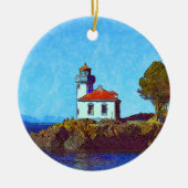 Vrijdag Harbour Limoen Kiln Lighthouse Ornament (Voorkant)