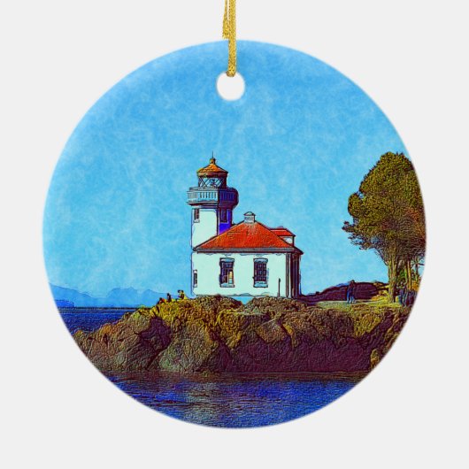 Vrijdag Harbour Limoen Kiln Lighthouse Ornament (Achterkant)