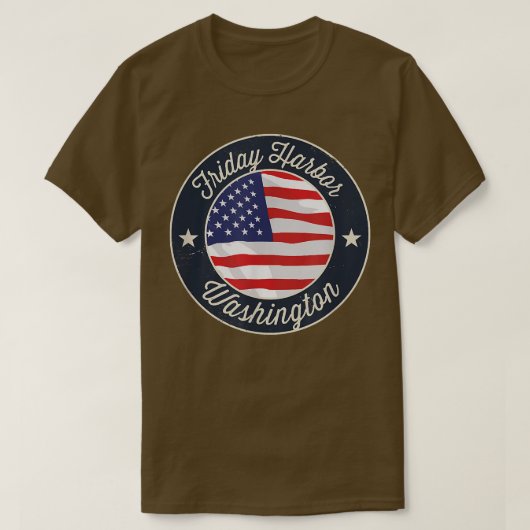 Vrijdag Harbour - Patriotic Washington Souvenir T- T-shirt (Design voorkant)
