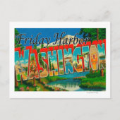 Vrijdag Harbour, Washington - Grote Letter Briefkaart (Voorkant)