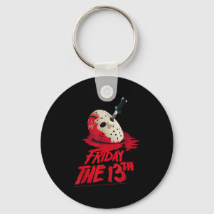 Vrijdag Het 13e Masker Bloed Halloween Ontwerp Sleutelhanger