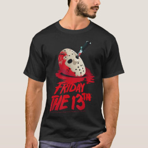Vrijdag Het 13e Masker Bloed Halloween Ontwerp T-shirt