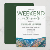 Vrijdag in de bossen vrijgezellenfeest kaart (Voorkant / Achterkant)