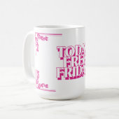 Vrijdag (in het roze) koffiemok (Voorkant links)