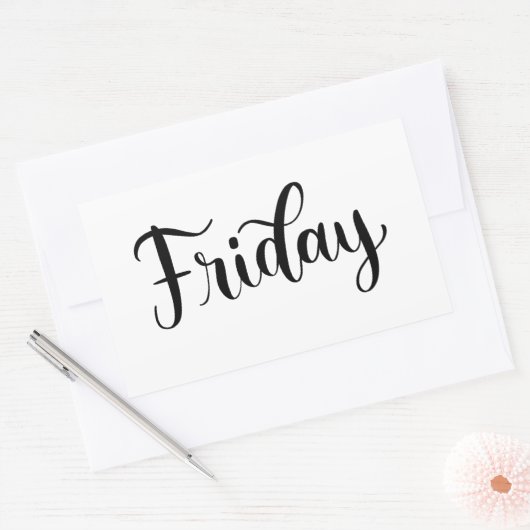 Vrijdag - Kalligrafie / Lettering Sticker (Envelop)